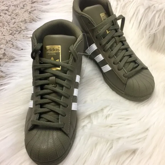 NWOT Adidas Olive Army Green HighTop Sneakers