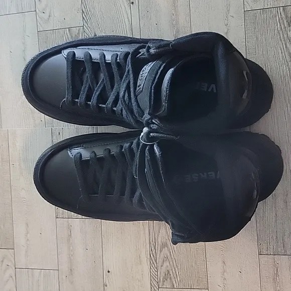 NWOT Converse Pro Leather‎ X2 High Black Ice Triple Black Sneakers Mens 5