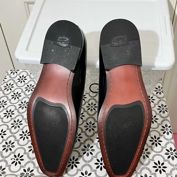 NWOT Florsheim Black Imperial Smooth Leather Dress Shoes, Men’s Size 14D