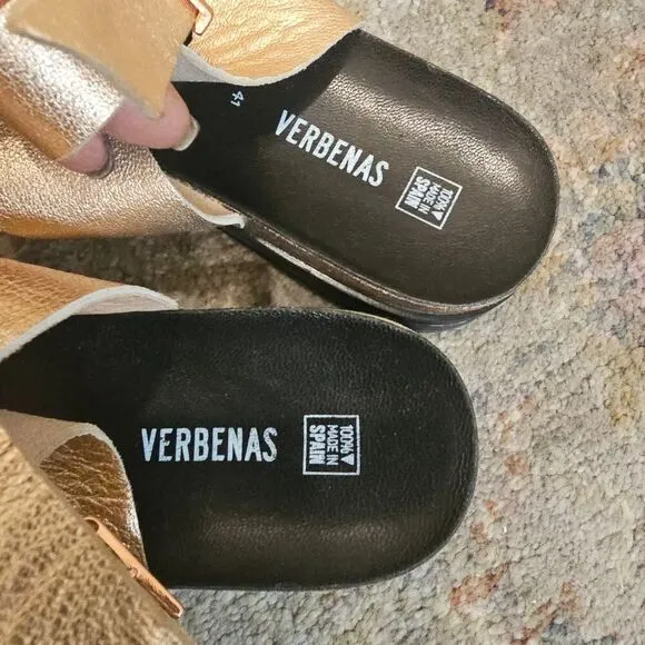 NWOT Vebenas Rose Gold Sandals Size 41