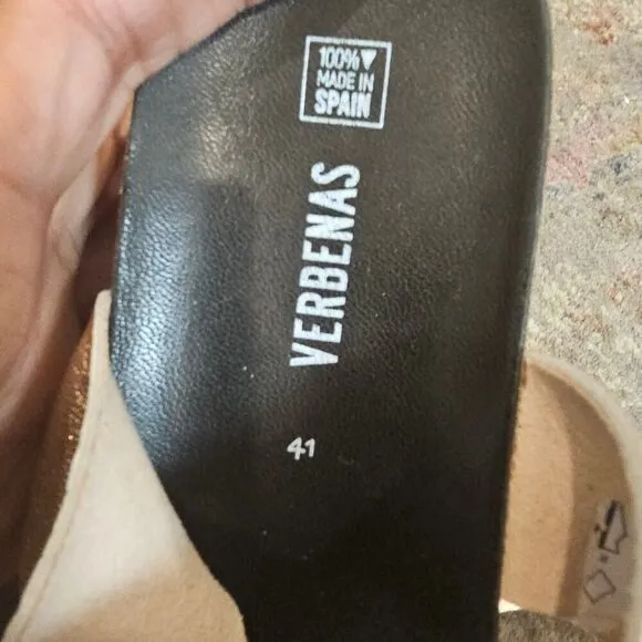 NWOT Vebenas Rose Gold Sandals Size 41