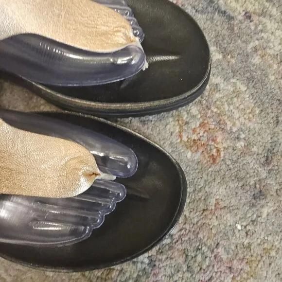 NWOT Vebenas Rose Gold Sandals Size 41