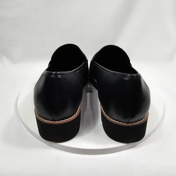 NWOT Vionic Cheryl II Penny Loafer Shoes Lug Sole Slip-On Comfy Leather Black 10