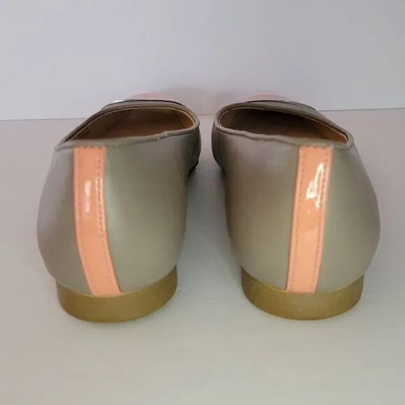 NWOT Calvin Klein Pash Colorblock Leather Flats