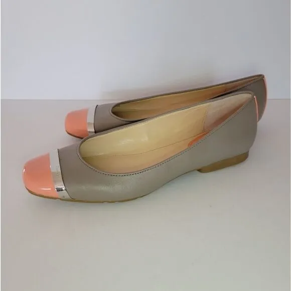 NWOT Calvin Klein Pash Colorblock Leather Flats