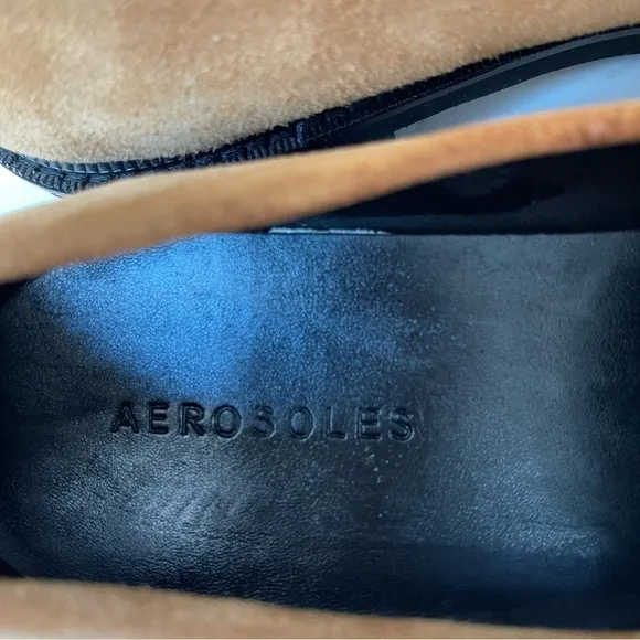 NWT Aerosoles Platform Lug Sole Loafers Tan Chestnut Suede Ronnie Women’s Sz 10