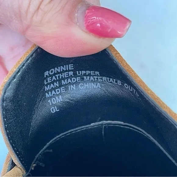 NWT Aerosoles Platform Lug Sole Loafers Tan Chestnut Suede Ronnie Women’s Sz 10