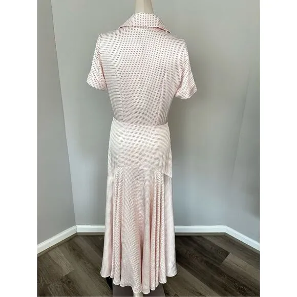 NWT Alexis Pink Polka Dot Athena Maxi Dress Pink Size 8 $625