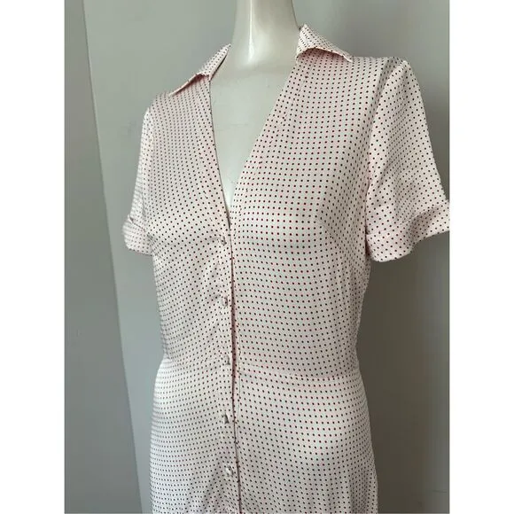 NWT Alexis Pink Polka Dot Athena Maxi Dress Pink Size 8 $625