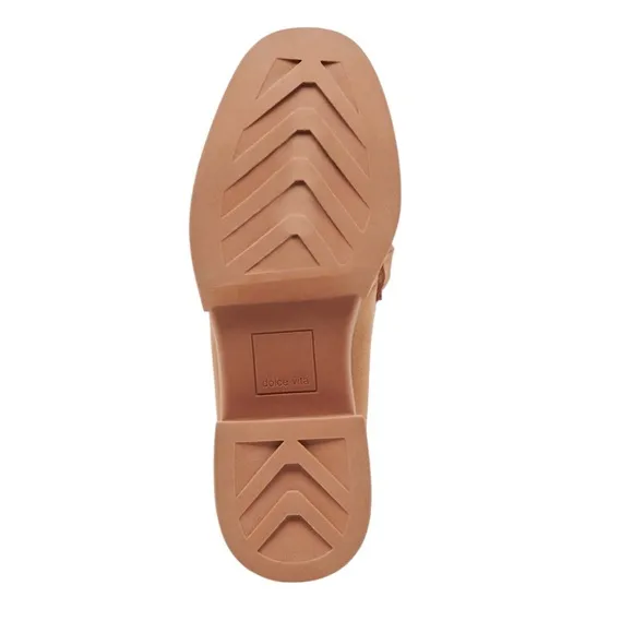 NWT DOLCE VITA SHEENA TAN/BROWN SUEDE HEELED LOAFERS WOMENS SIZE 9