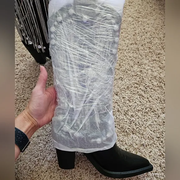NWT Dolls Kill Sugar Thrillz Present Perfect Cowboy Boots- 7