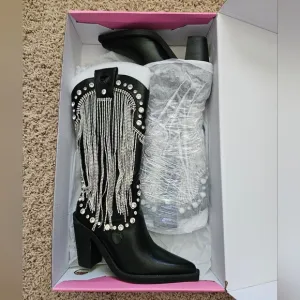 NWT Dolls Kill Sugar Thrillz Present Perfect Cowboy Boots- 7