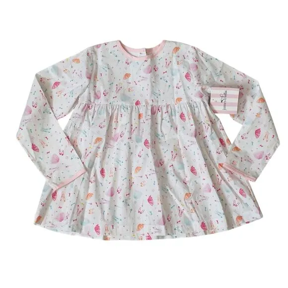 NWT James &amp; Lottie Size 3T Evie Dress in Pink Ballet Barre