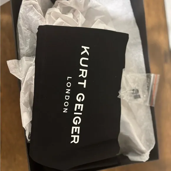 NWT Kurt Geiger Green Croc-Embossed Heels with Crystal Strap(w/box and dust bag)