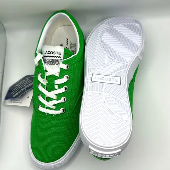 NWT Lacoste Peanuts Sneakers- Girls Size 13