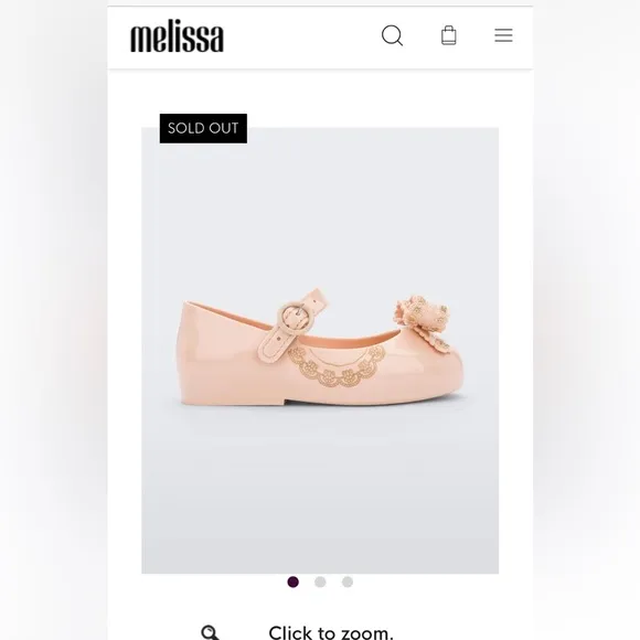 NWT MINI MELISSA Sweet Love Flats Size 6T