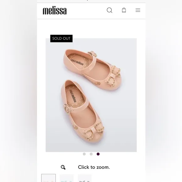 NWT MINI MELISSA Sweet Love Flats Size 6T