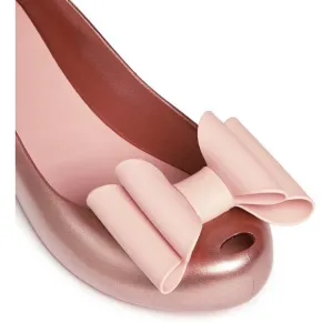 NWT MINI MELISSA Ultragirl Sweet II Kids Flats In Pink Gold