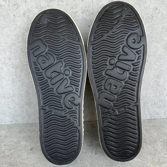 NWT Native Shoes Jefferson Sugarlite Unisex 10 Jiffy Black Bone White Checkers