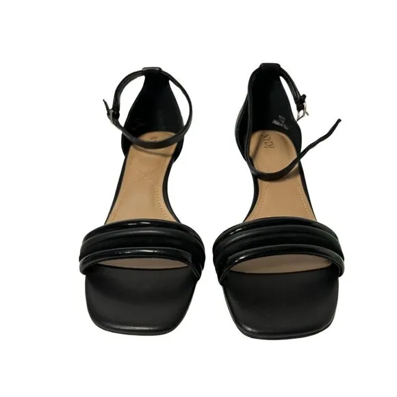 NWT NYDJ Addie Leather Heels Women's Size 7.5 Black