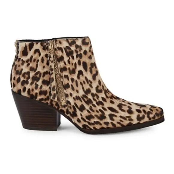 NWT Sam Edelman Walden Leopard Ankle Boots sz 5.5
