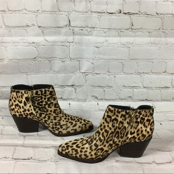 NWT Sam Edelman Walden Leopard Ankle Boots sz 5.5