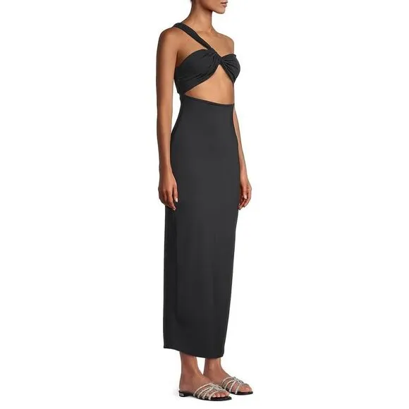 NWT Sara Cristina Narcissus Asymmetric Cut-Out Maxi Dress Medium