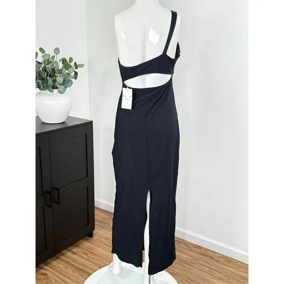 NWT Sara Cristina Narcissus Asymmetric Cut-Out Maxi Dress Medium