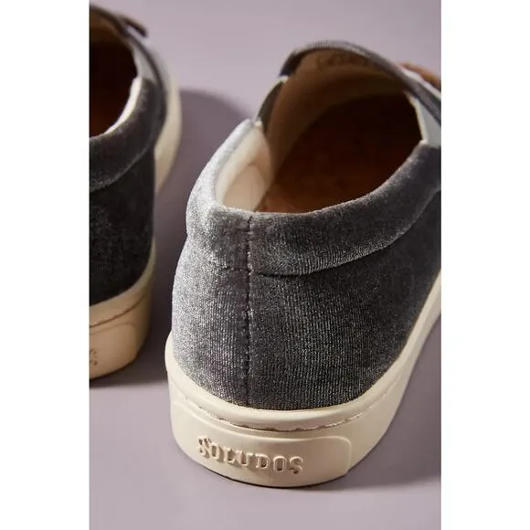 NWT Soludos x Anthropologie Floral Bison Gray Sneakers - Size 9