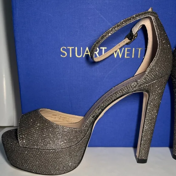 NWT | Stuart Weitzman Discoplatform Sandals New Pyrite | Sz 8