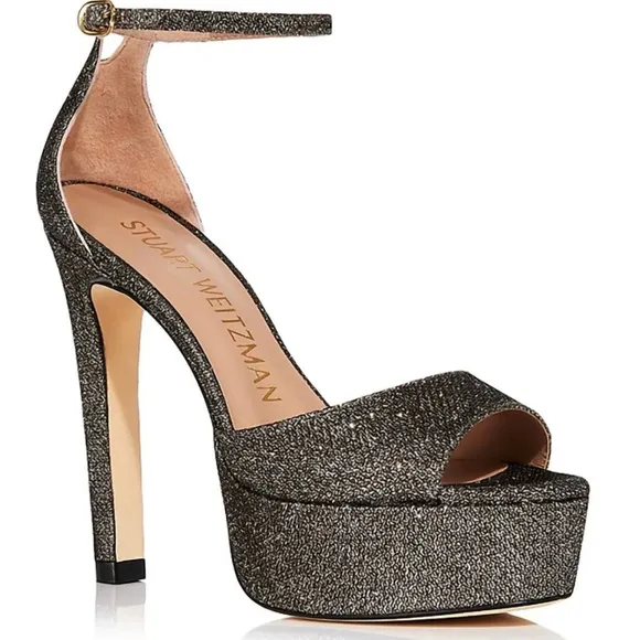 NWT | Stuart Weitzman Discoplatform Sandals New Pyrite | Sz 8