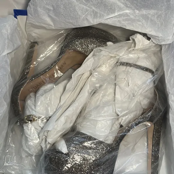 NWT | Stuart Weitzman Discoplatform Sandals New Pyrite | Sz 8