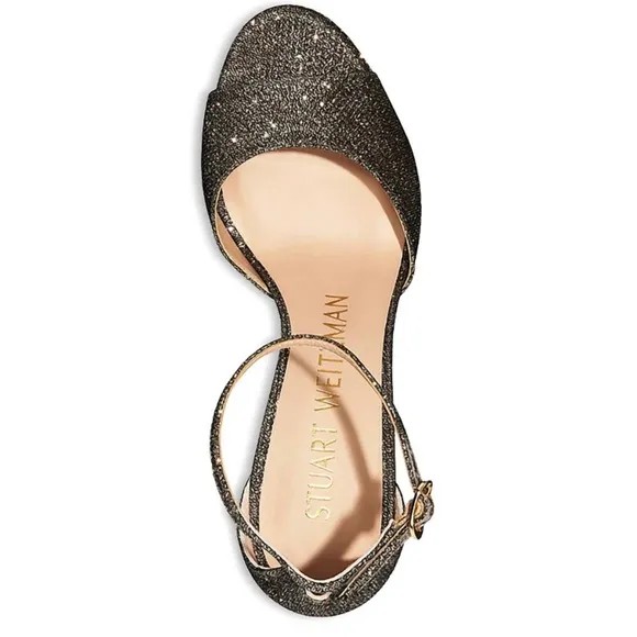 NWT | Stuart Weitzman Discoplatform Sandals New Pyrite | Sz 8