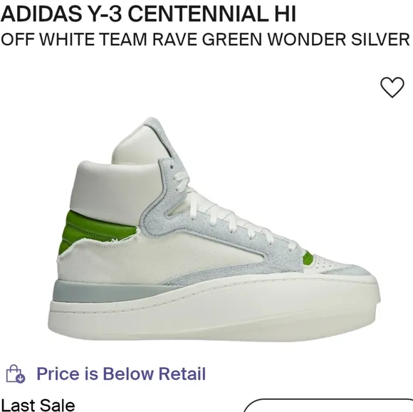 NWT Unisex Adidas Y-3 Sneakers, sz 6