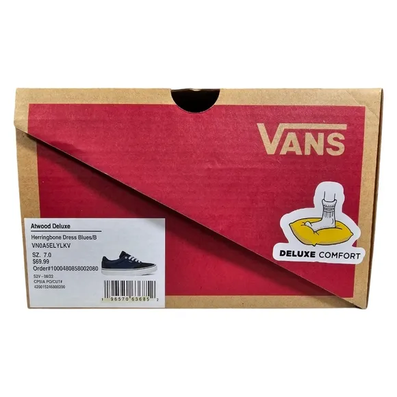 NWT Vans Atwood Deluxe &quot;Herringbone Dress Blues&quot; unisex