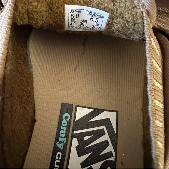 NWT Vans ComfyCush Stretch Slip On Leopard Print Velcro Shoes