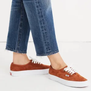 NWT Vans Unisex Authentic Lace-Up Sneakers in Brown Suede