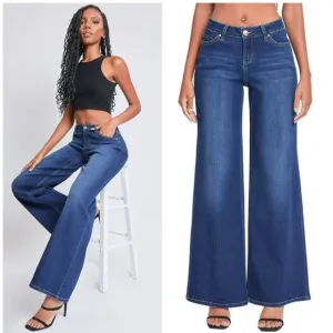 NWT! YMI Jeans Women's Essential Low Rise Wide Leg Jeans