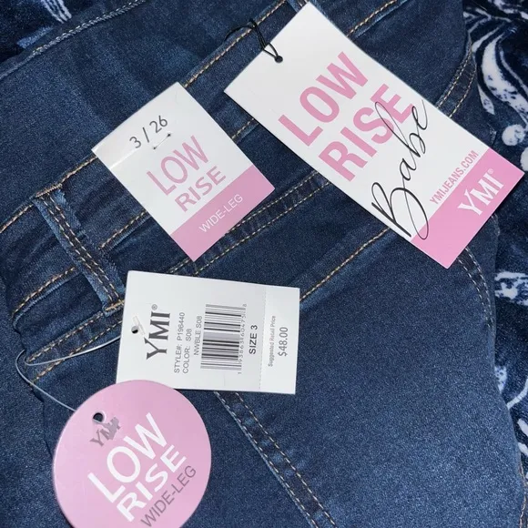 NWT! YMI Jeans Women's Essential Low Rise Wide Leg Jeans