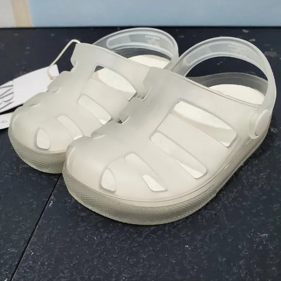 NWT Zara Kids Clear Jelly Fisherman Sandals for girls boys US sz 7 EU sz 23 HTF