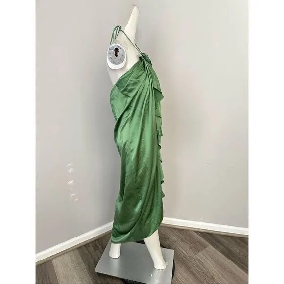 NWT Cinq A Sept Meredith Silk Rosette &amp; Ruffle Dress Size 12 $595