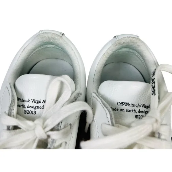 Off-White Unisex Kid's White Low Top Vulcanized Sneaker Shoe Sz EU 30 Boys Girls