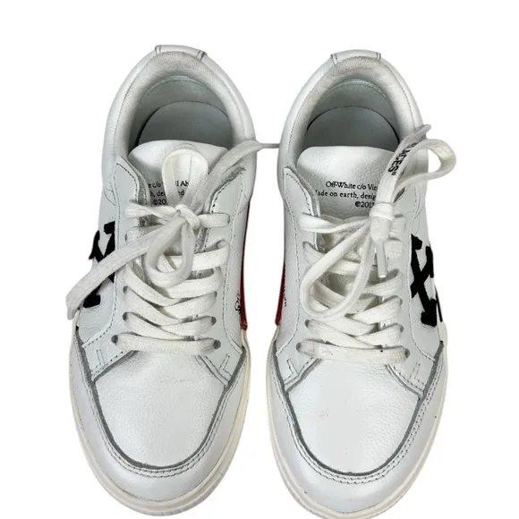 Off-White Unisex Kid's White Low Top Vulcanized Sneaker Shoe Sz EU 30 Boys Girls