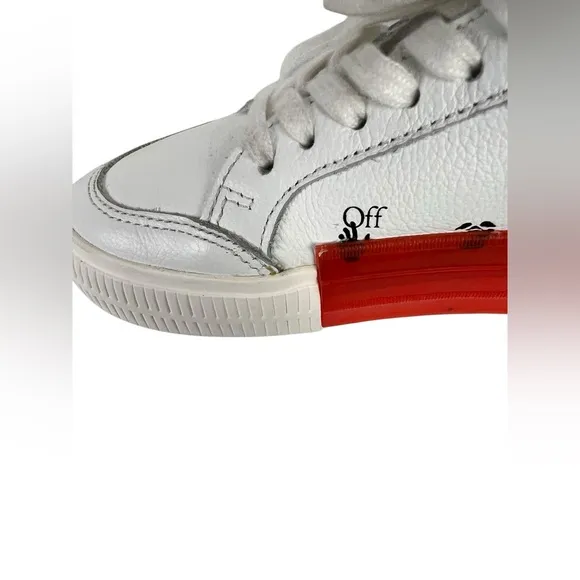 Off-White Unisex Kid's White Low Top Vulcanized Sneaker Shoe Sz EU 30 Boys Girls