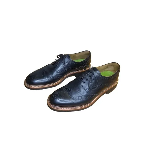 Oliver Sweeney Meadows Men's Size 11 Black Leather Wingtip Dress Shoes Worn Once