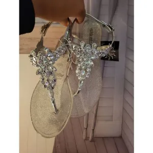 Olivia Miller rhinestone sandals