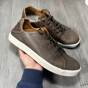 OluKai Lae'Ahi Li'Ili Mens Shoes Size 13 Brown Leather Lace Up Casual Sneakers
