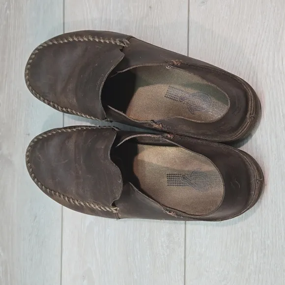 Olukai Mens Akahai Leather Loafer Slip on shoes sz 11.5