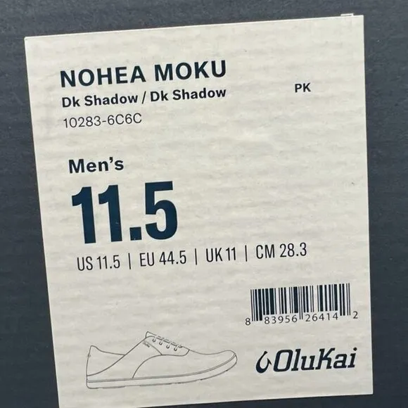 Olukai Men's Nohea Moku Slip On Dark Shadow Size 11.5 M