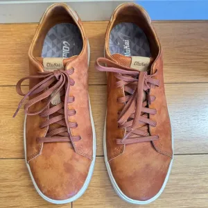 Olukai Men's Tan Casual Leather Shoes 9.5